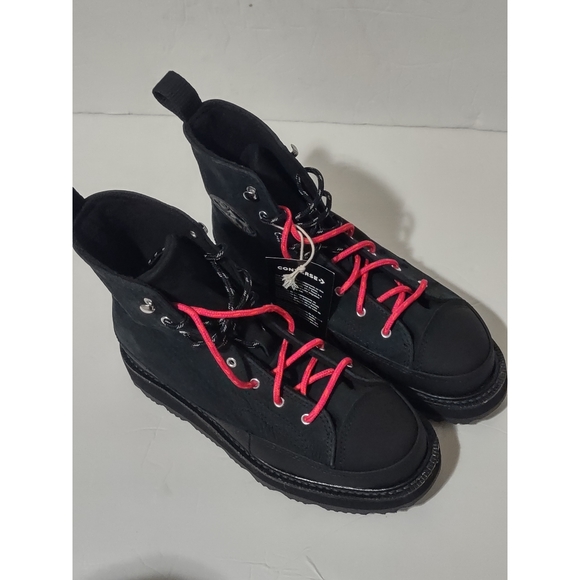 Converse Unisex Boot Chuck Taylor Hi Black/Black/Prime Pink 173213C Sz 5 M/6.5 W - Picture 3 of 10